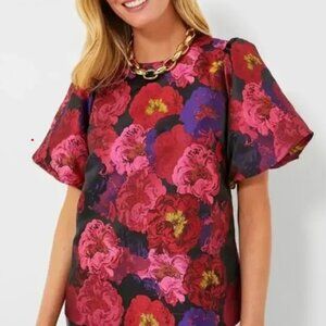 Tuckernuck: Pomader Place Camellia Jacquard Lyla Floral Top size Midium